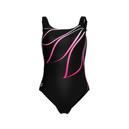Strój kąpielowy damski jednoczęściowy Arena Women's Swimsuit Giorgia Squared Back Black