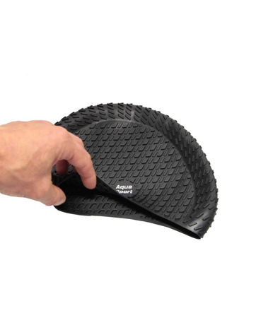 Czepek pływacki na długie włosy Aqua-Sport Bubble Cap Active Black