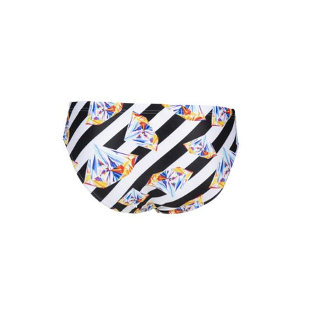 Slipy kąpielowe męskie Arena Men's Crazy Diamonds Brief Black White Multi