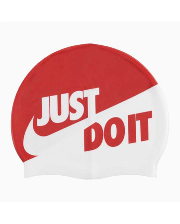 Czepek pływacki unisex Nike Slogan Habanero Red