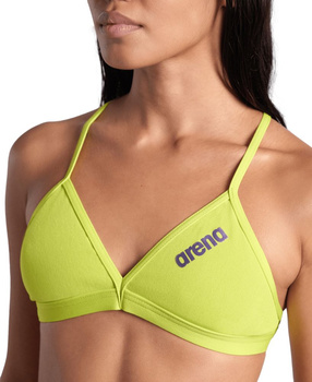 Góra od stroju kąpielowego damski Arena Women's Team Swim Top Tie Back Solid Soft Green