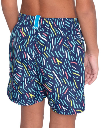 Spodenki szorty chłopięce Arena Boy's Beach Boxer Navy Multi
