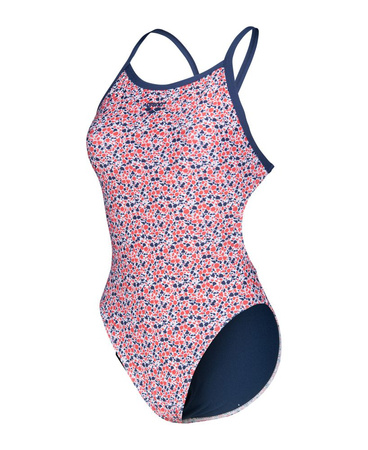 Strój kąpielowy damski Arena Women's Pebbles Swimsuit XCriss Cross Multi White Navy