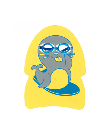 Deska i okularki do pływania treningowe na basen dla dzieci Seal Yellow