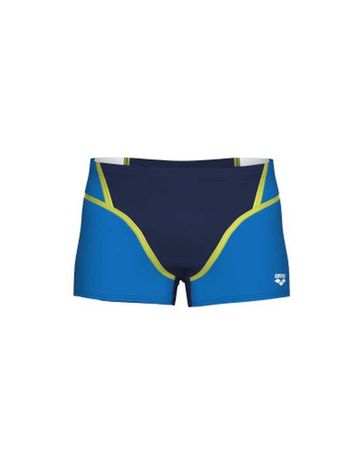 Kąpielówki bokserki męskie Arena Men's Icons Swim Short Panel Blue River Navy White Soft Green