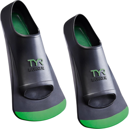 Płetwy treningowe do pływania krótkie TYR Burner 2.0 Green