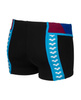 Kąpielówki męskie bokserki Arena Men's Icons Swim Short Panel Black Neon Blue Red Fandango Turquoise