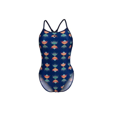 Strój kąpielowy damski Arena Women's Desert Vibes Swimsuit Booster Back Navy-Navy Multi