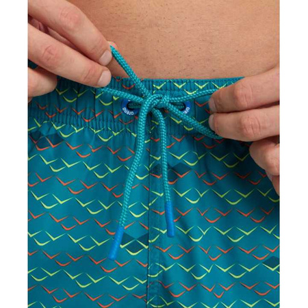 Spodenki szorty męskie Arena Men's Beach Boxer Allover Green Lake Logo