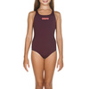 Strój kąpielowy dziewczęcy Arena Girl's Solid Swim Pro Junior Red Wine-Shiny Pink