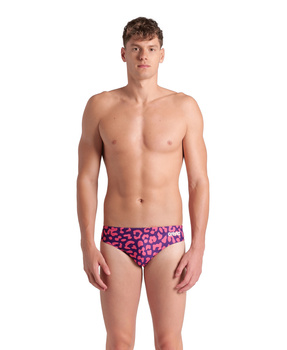 Kąpielówki męskie Arena Men's Printed Swim Briefs Fuchsia Multi