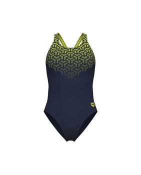 Strój kąpielowy damski Arena Women's Kikko V Back Navy Soft Green