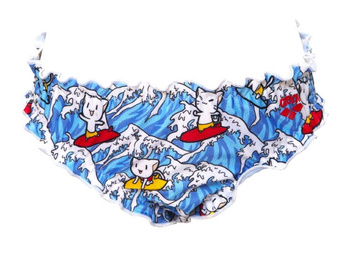 Dół od stroju kąpielowego dziewczęcy Arena Girl's Surfing Kids Brief Turquoise Multi