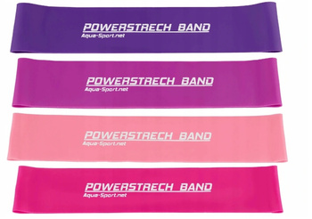 Zestaw 4 Gum Oporowych Aqua Sport Powerstrech Mini Band Pink/Purple