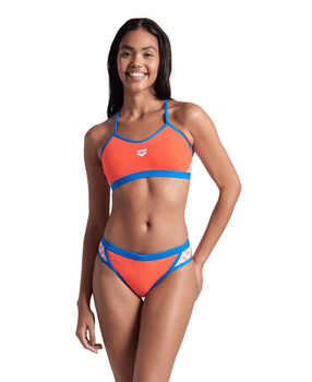 Strój kąpielowy damski Arena Women's Icons Bikini Bright Coral Blue River
