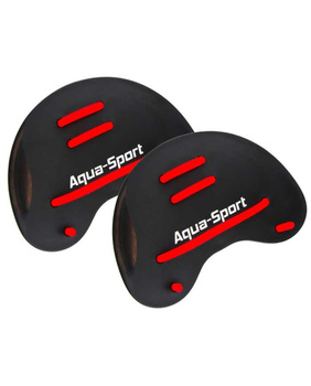 Wiosełka treningowe do pływania Aqua-Sport Blackhawk Finger Paddle Black
