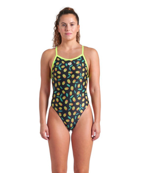 Damski strój kąpielowy jednoczęściowy Arena Women's Olives Swimsuit Xcriss Cro Black Multi Arctic Lime