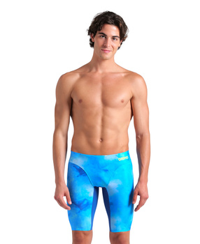 Spodenki kąpielowe męskie Arena Men's Swim Jammer Allover Print Blue Multi Royal