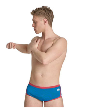 Kąpielówki męskie Arena Men's Icons Swim Low Waist Short Solid Blue Cosmo Astro Red
