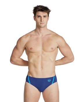 Kąpielówki slipy męskie Arena Men's Profile Briefs Navy Turquoise