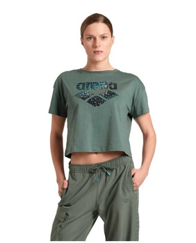 Koszulka damska Arena Women's Crop Tee Printed Sage