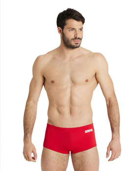 Kąpielówki męskie bokserki Arena Men's Solid Squared Short Red White