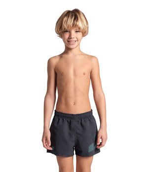 Szorty kąpielówki chłopięce Arena Boy's Beach Short Logo Aphalt Water