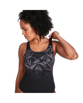 Strój kąpielowy damski Speedo Hyperboom Placement Black Grey