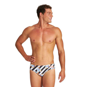 Slipy kąpielowe męskie Arena Men's Crazy Diamonds Brief Black White Multi