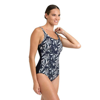 Strój kąpielowy damski Arena Women's Bodylift Francy Wing Back Black White Multi