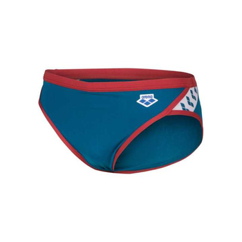 Slipy kąpielowe męskie Arena Men's Icons Swim Briefs Solid Blue Cosmo Astro Red