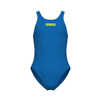 Strój kąpielowy dziewczęcy Arena Girl's Team Swimsuit Swim Tech Solid Blue River Artic Lime