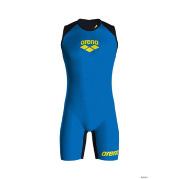 Strój startowy męski kombinezon triathlonowy Arena Men's Powerskin Carbon Speedsuit Rear Zip Fast Blue Grey