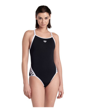 Strój kąpielowy damski Arena Women Team Icons Superfly Solid Black White