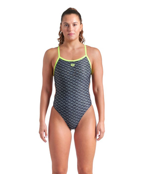 Strój kąpielowy damski na basen jednoczęściowy kostium Arena Monogram