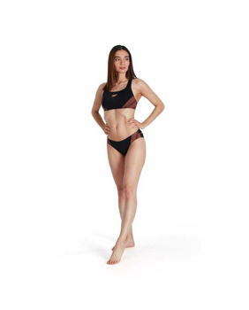 Strój kąpielowy damski Speedo Placement 2Piece Black Magenta Papaya Punch