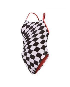 Strój kąpielowy jednoczęściowy damski na basen Speedo Allover Digital Black White