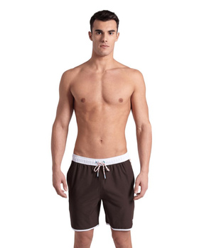 Kąpielówki szorty męskie Arena Men's Icons Team Stripe Unisex Bermuda Sepia White