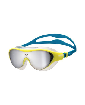 Okulary maska do pływania dla dzieci Arena The One Mask Junior Mirror Silver Soft Green Blue Cosmo