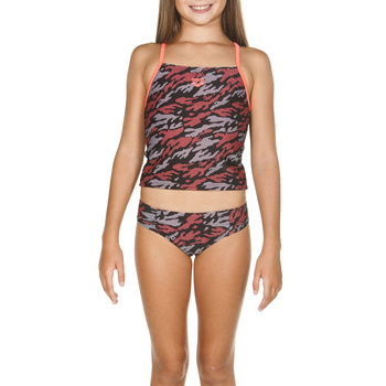 Strój kąpielowy dziewczęcy Arena Girl's Junior Fantasy Tankini Black Shiny Pink 