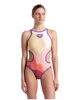 Strój kąpielowy damski Arena Women's Tech Back One Light Purple Rose Multi
