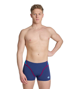 Kąpielówki bokserki męskie Arena Men's Icons Swim Short Panel Navy Blue Cosmo White Red