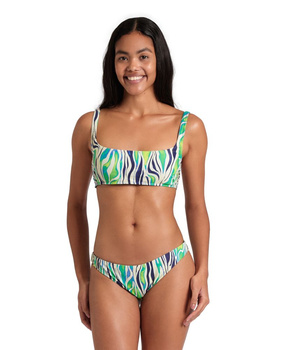 Strój kąpielowy damski dwuczęściowy Arena Women's Bikini Bralette Allover Zebra