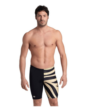 Kąpielówki męskie Arena Men's Multi Stripes Swim Jammer Black White Multi