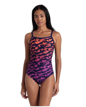 Strój kąpielowy damski Arena Women's Surfs Up Lightdrop Back Navy Multi