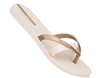 Klapki japonki damskie Ipanema Kirei Fem Beige Gold