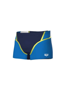 Kąpielówki bokserki męskie Arena Men's Icons Swim Short Panel Blue River Navy White Soft Green