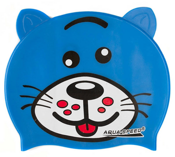 Czepek pływacki na basen dla dzieci silikonowy Aqua Speed Dog