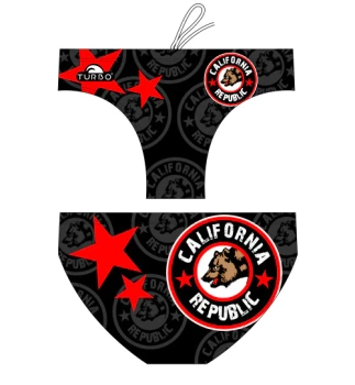 Kąpielówki męskie spodenki kąpielowe slipy Turbo California Flag