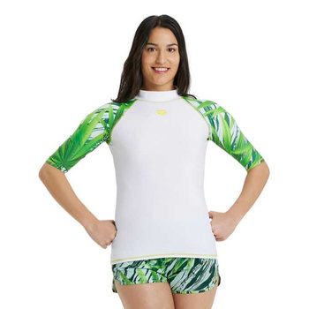 Koszulka damska Arena Rash Vest S/S Allover White-Muti
